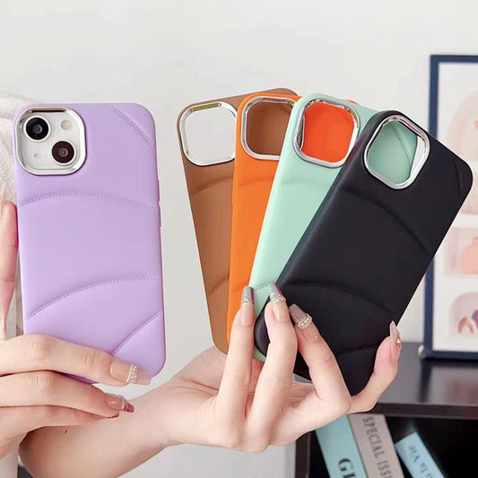 Funda de Teléfono de Silicona Mate con Inyección de Aceite Líquido