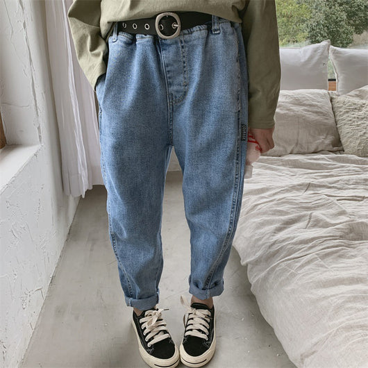 Pantalones Vaqueros Infantiles de Color Sólido - Image 5