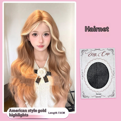 Peluca Rizada Larga Encaje Completo Cabello Natural