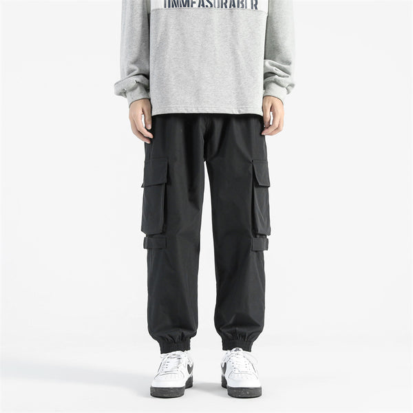 Pantalones Cargo Holgados con Bolsillos y Puños Ajustables