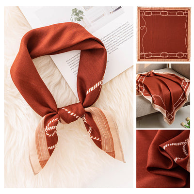 Pañuelo de Seda Emulada 70cm - Accesorio de Moda Versátil - Image 12
