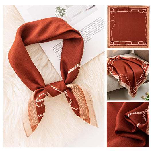 Pañuelo de Seda Emulada 70cm - Accesorio de Moda Versátil - Image 12