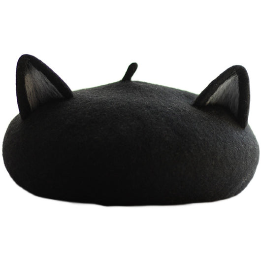 Boina de Fieltro de Lana con Orejas de Gato 3D - Image 2