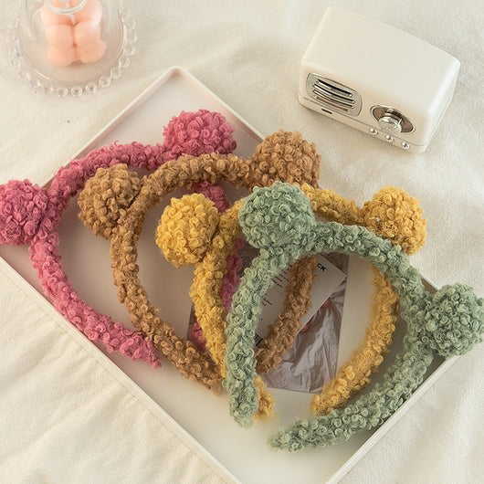 Diadema Coreana de Peluches con Bolas de Pelo - Accesorio Cute Viral - Image 15