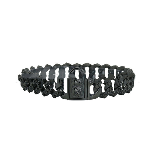 Collar Cadena de Acero Inoxidable con Calavera para Perro - Image 9