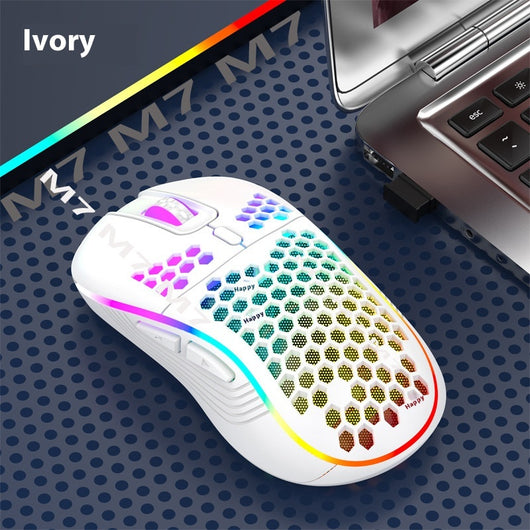 Ratón Inalámbrico Luminoso con Diseño Calado Ultraligero - Image 3