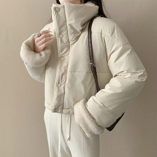 Abrigo Holgado de Lana de Cordero y Algodón para Mujer - Image 12