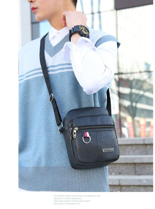 Bolsa Mensajero Vertical Casual para Hombre - Diseño Simple y Funcional - Image 10