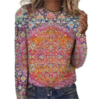 Playera Manga Larga con Estampado 3D Digital para Mujer - Image 5