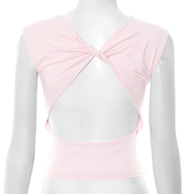Blusa Ajustada Escote Bardot sin Espalda en Colores Lisos - Image 22