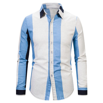 Camisa Cuadros Británica Elástica Suelta Manga Larga Solapa Estampada - Image 20