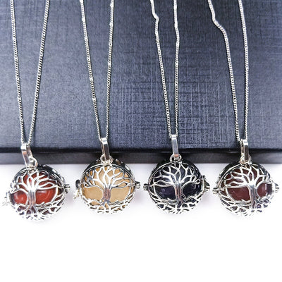 Colgante Hueco de Ágata Cristal Natural con los Siete Chakras - Image 14