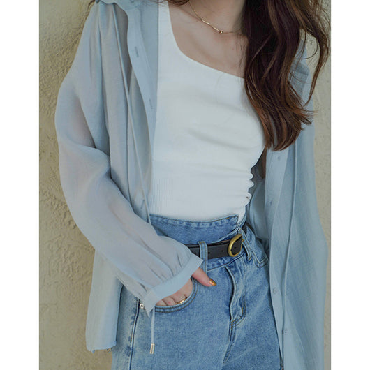 Blusa Casual con Capucha y Protección Solar para Mujer - Image 4