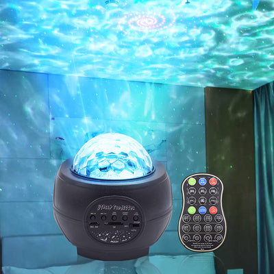 Luz Nocturna LED con Efecto Llama Estrellada y Ondas de Agua - Image 7
