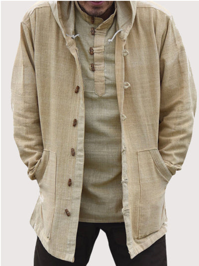 Chaqueta Casual Étnica con Capucha y Manga Larga para Hombre - Image 9