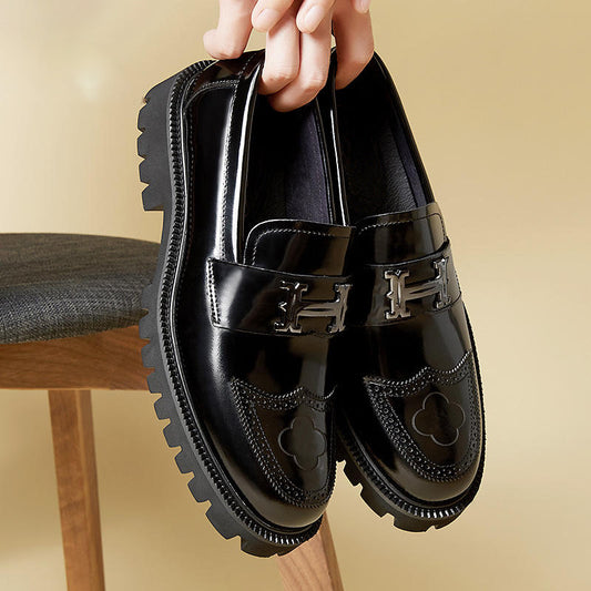 Zapatos de Cuero Artesanal con Detalles Texturizados para Hombre - Image 2