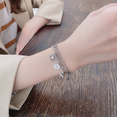 Pulsera de Plata Esterlina con Dije Doble Capa - Image 2