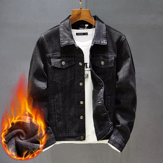 Chaqueta Denim Grueso para Hombre - Abrigo de Invierno Cálido - Image 4