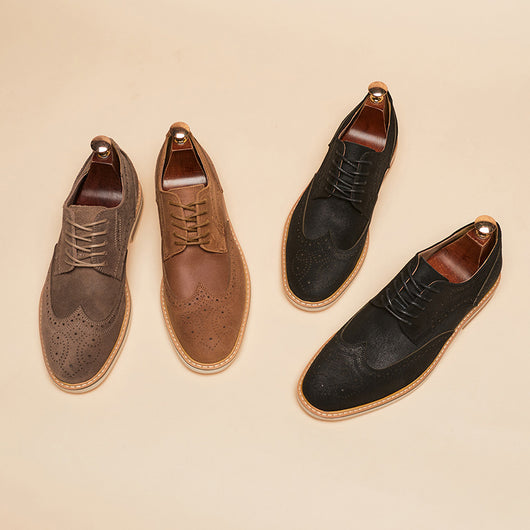 Zapatos Formales de Gamuza Auténtica para Hombre - Estilo Brogue Ejecutivo - Image 3