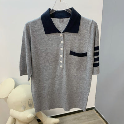 Polo Manga Corta con Patrón de Rayas Finas y Diseño de Perro Salchicha - Image 14
