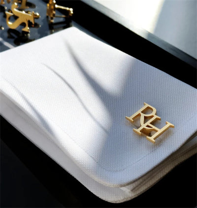 Gemelos Personalizados de Metal con Iniciales Grabadas y Acabado Mate - Image 3
