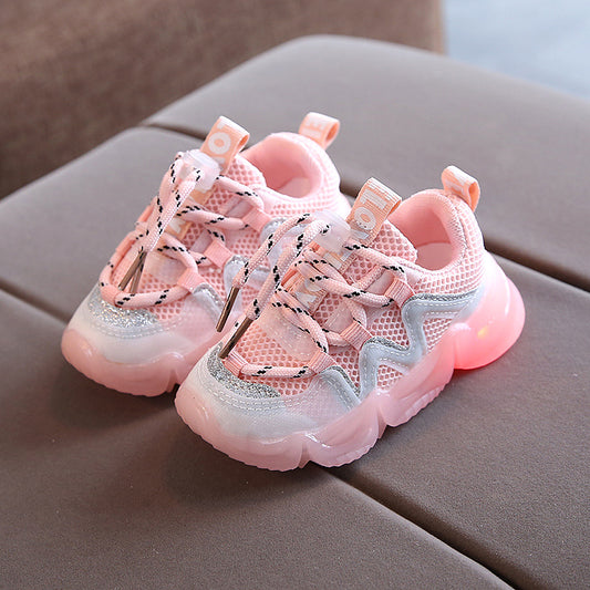Zapatillas Deportivas Iluminadas para Niñas - Cordones Suela Blanda - Image 2