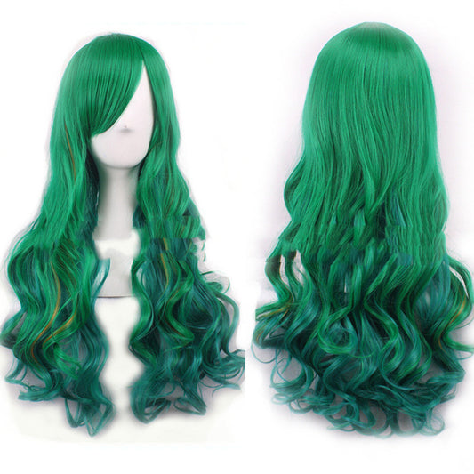 Peluca Harajuku Rizada Larga con Capucha Multicolor para Mujer - Image 2
