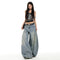 Jeans Retos Desestruturados Estilo Streetwear Retrô Americano