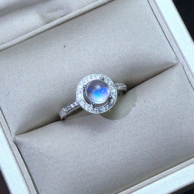 Anillo de Piedra Luna Azul Natural - Image 5