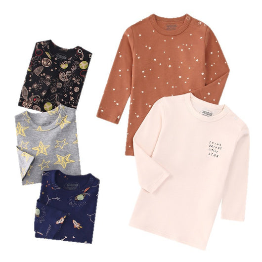 Pack de 5 Camisetas Infantiles Manga Larga Estampado Otoño Multicolor - Image 4