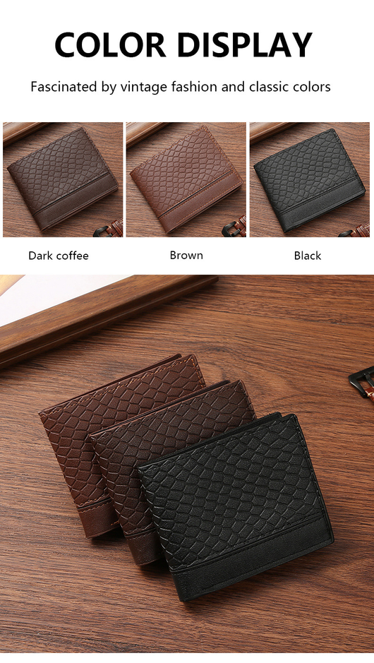 Billetera Corta para Hombre con Patrón Piel de Serpiente - Image 9