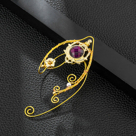 Aretes Vintage de Pétalos sin Perforación - Clip para Oreja - Image 10