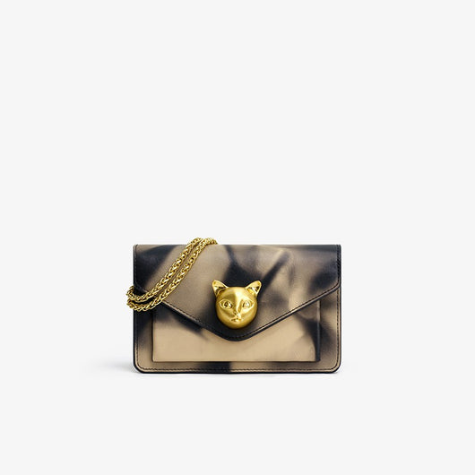 Bolso de Cadena Lujo Minimalista con Detalle de Cabeza de Gato - Image 4