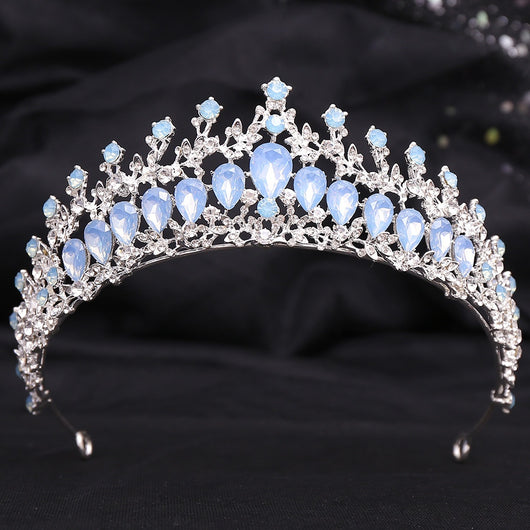 Corona Nupcial de Cristal Verde Brillante con Aleación y Incrustaciones - Image 68