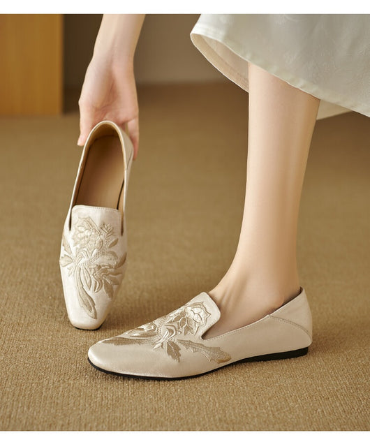Zapatos Planos Bordados de Corte Bajo con Suela Suave para Mujer - Image 14
