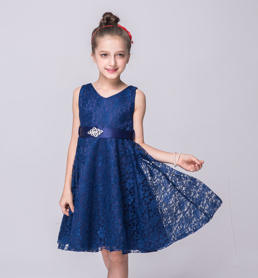 Vestido de Encaje Elegante para Niñas - Estilo Europeo y Americano - Image 20