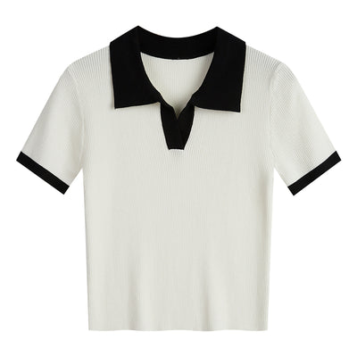 Blusa Corta de Manga Corta Estilo Relajado Primavera - Image 11