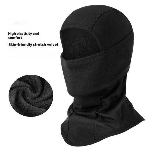 Light pink balaclava made from spandex/Lycra, designed for warmth and wind protection during winter outdoor activities. - Image 6