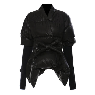 Chaqueta de Algodón Ajustada con Costuras de Camuflaje y Puños Tejidos - Image 3
