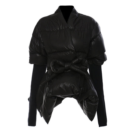 Chaqueta de Algodón Ajustada con Costuras de Camuflaje y Puños Tejidos - Image 3