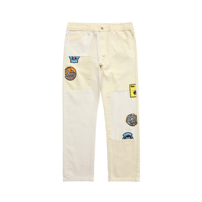 Jeans Guochao con Bordado de Patrón Callejero para Hombre - Image 15