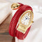 Reloj de Moda con Correa de Cuero y Diamantes
