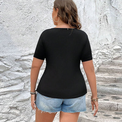Blusa de Oficina Entallada Cuello en V para Mujer - Image 9