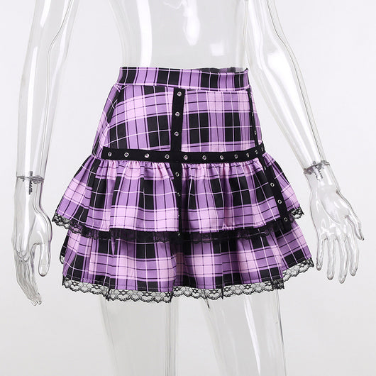 Falda Plisada con Estampado Lattice - Image 14