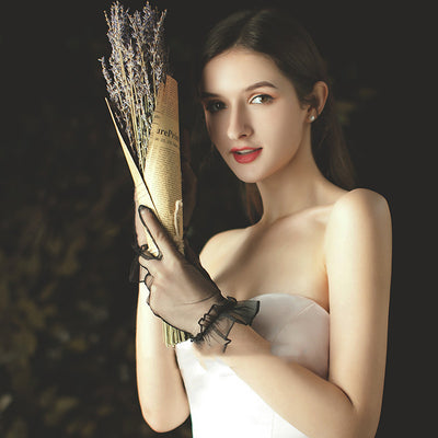 Guantes de Volantes para Vestido de Novia y Eventos - Image 3