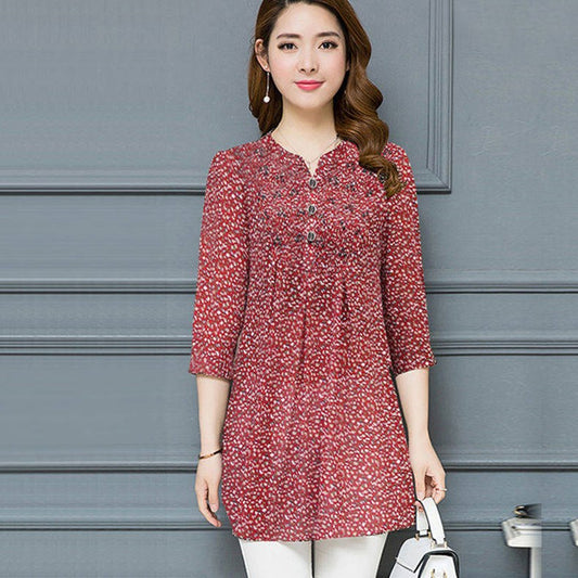 Blusa Vaquera Floral para Mujer