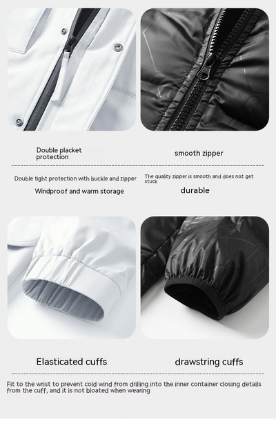 Chaqueta Cortaviento de Trabajo 3 en 1 Desmontable para Exterior - Image 21
