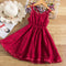Vestido Infantil con Encaje Bordado, Tirantes y Espalda Decorativa