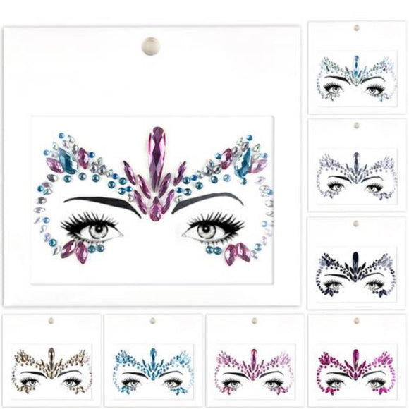 Pegatinas Faciales de Diamante Acrílico Estilo Europeo y Americano