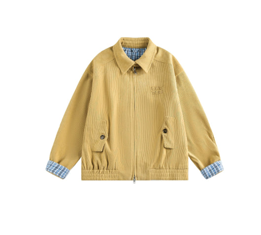 Chaqueta de Pana Estilo Granero Retro Americano con Cuello Tipo Camisero - Image 19